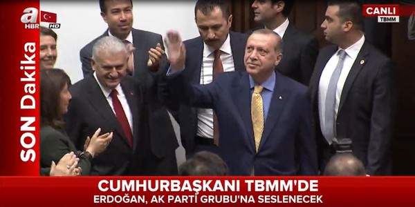 Cumhurbaşkanı Erdoğan'a coşkulu karşılama!