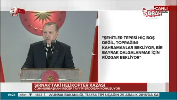 Cumhurbaşkanı Erdoğan Şehit Tümgeneral Aydın'ın şiirini seslendirdi
