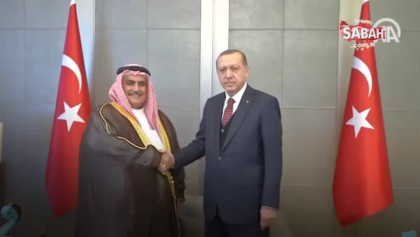 Cumhurbaşkanı Erdoğan Bahreyn Dışişleri Bakanı, Al Halife'yi kabul etti