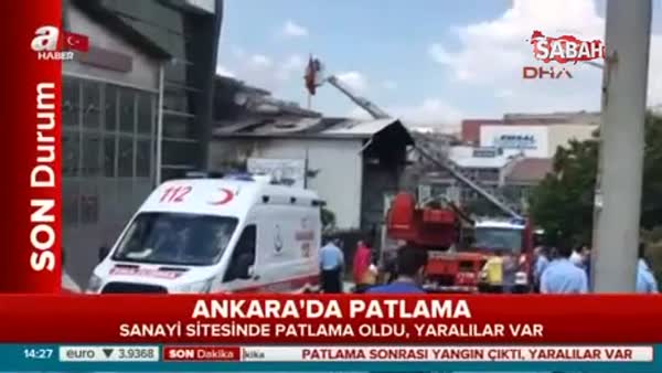 Ankara'da sanayi sitesinde patlama!