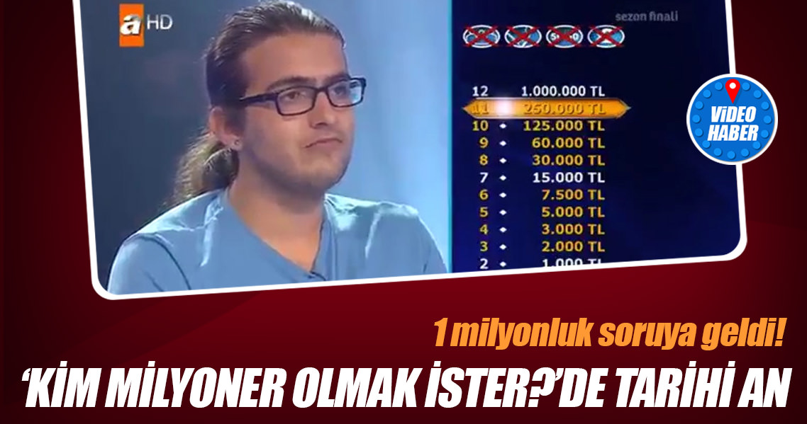 'Kim Milyoner Olmak İster?'de tarihi an: 1 milyonluk soruya geldi!