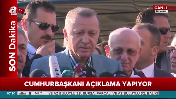 Cumhurbaşkanı Erdoğan bayram namazı sonrası açıklama yaptı