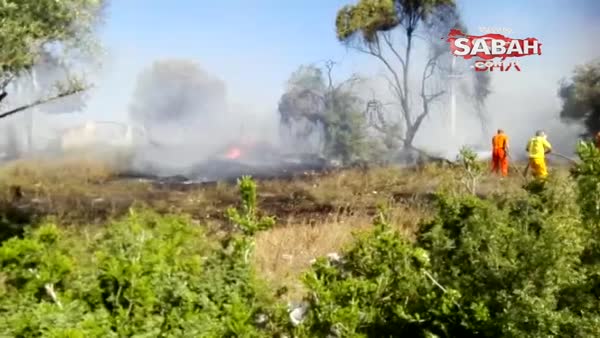 Manavgat'ta orman yangınında 5 hektar zarar gördü