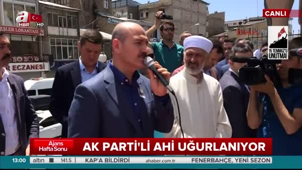 Şehit olan AK Parti İlçe Başkan Yardımcısı Aydın Ahi için cenaze töreni düzenlendi