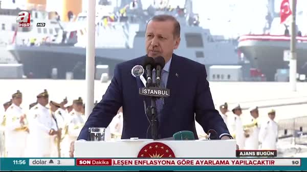 Cumhurbaşkanı Erdoğan Milli Gemi Projesi açılış töreninde konuştu