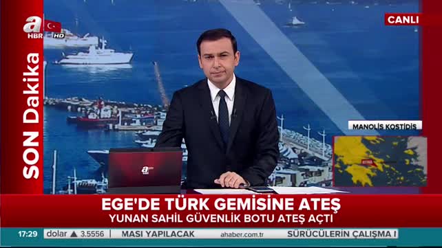 Yunan sahil güvenliği Türk gemisine ateş açtı