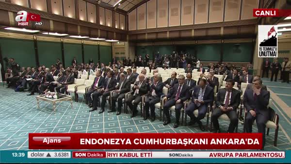 Cumhurbaşkanı Erdoğan Endonezya Cumhurbaşkanı ile ortak basın toplantısında konuştu