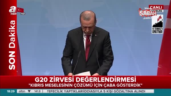 Cumhurbaşkanı Erdoğan, G20 Zirvesi sonrası soruları cevapladı