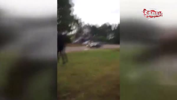Otomobilin çarptığı adam metrelerce havalandı