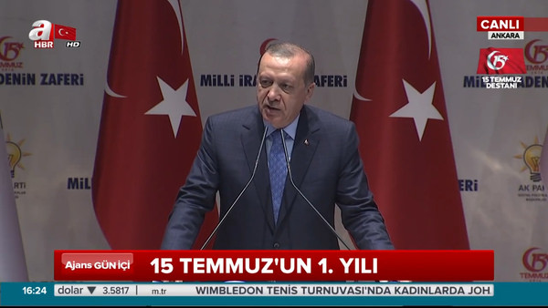 Cumhurbaşkanı Erdoğan 15 Temmuz'un 1. yılı buluşmasında konuştu