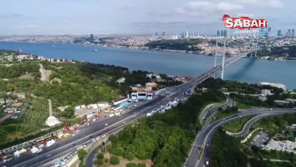 15 Temmuz Şehitler Köprüsü'nde son hazırlıklar havadan görüntülendi