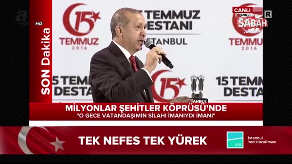 Cumhurbaşkanı Erdoğan “Tankın egzoz borusunun içine tıkamak suretiyle…”