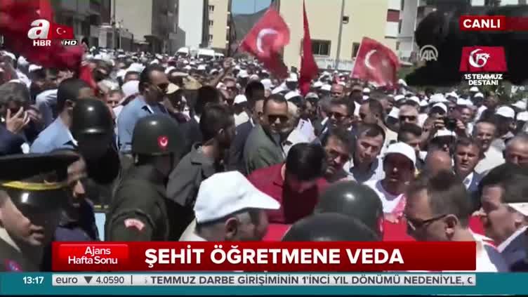 Şehit öğretmene veda