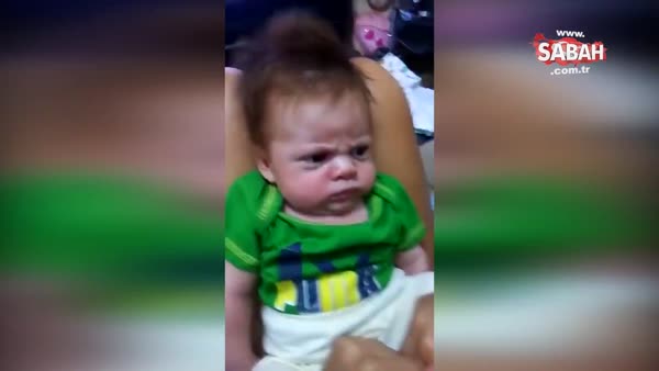 Tavrıyla sosyal medyada olay olan minik bebek!