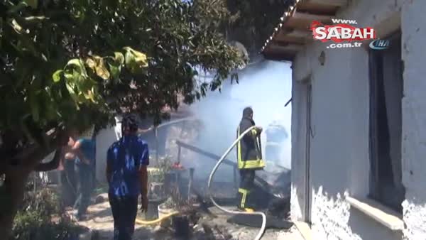 Bodrum’da ev yangını