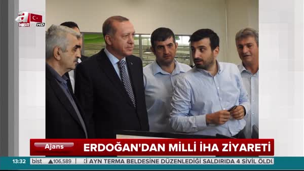 Cumhurbaşkanı Erdoğan'dan Milli İHA tesislerini ziyaret