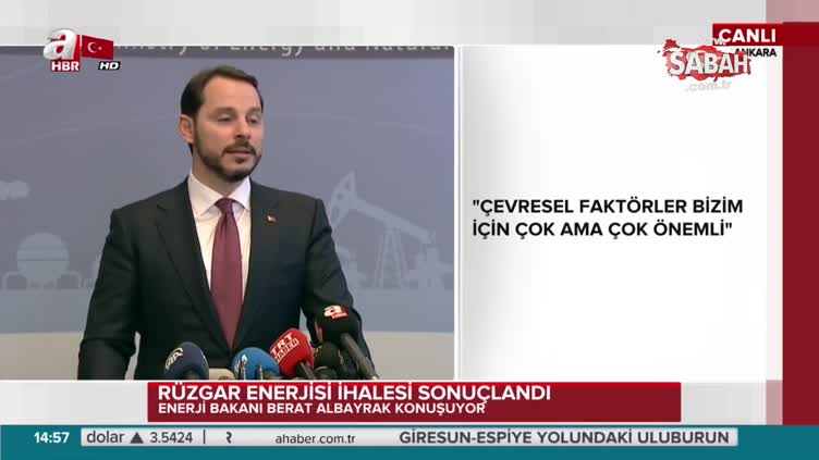 Enerji ve Tabii Kaynaklar Bakanı Berat Albayrak 