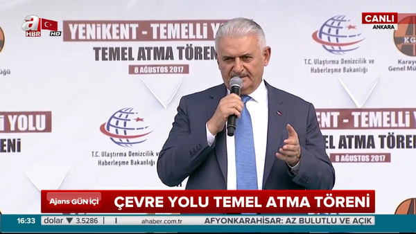 Başbakan Binali Yıldırım, Ankara'da Yenikent-Temelli Yolu temel atma törenine katıldı