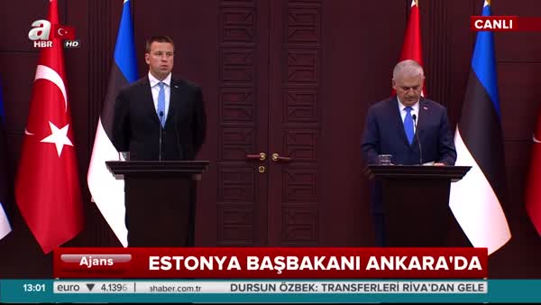 Başbakan Binali Yıldırım ve Estonya Başbakanı Ratas'tan önemli açıklamalar