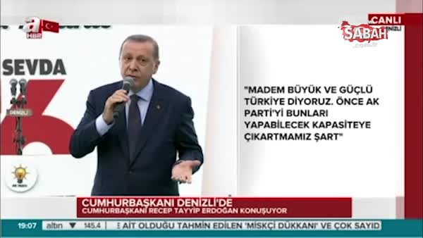 Cumhurbaşkanı Erdoğan: 29 gün rahat yürüdüysen AK Parti sayesinde yürüdün