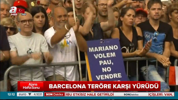 Barcelona'da terör karşıtı ‘Korkmuyoruz’ yürüyüşü