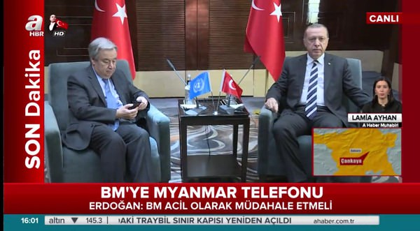 Cumhurbaşkanı Erdoğan'dan Myanmar telefonu