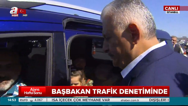 Başbakan Yıldırım trafik denetlemesine katıldı!