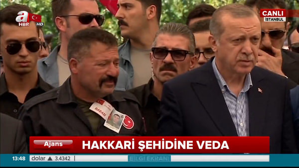 Cumhurbaşkanı Erdoğan Hakkari Şehidinin cenaze törenine katıldı