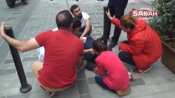 Taksim'de tinerci dehşeti!