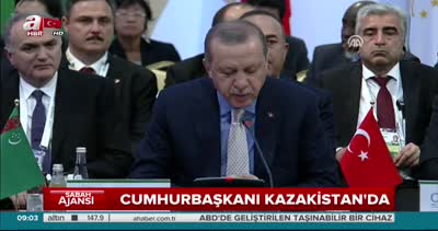 Cumhurbaşkanı Erdoğan’dan Kazakistan’da önemli açıklamalar