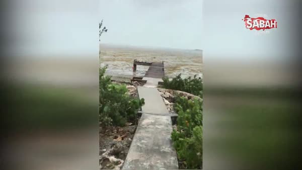 Irma kasırgasında kan donduran görüntü!