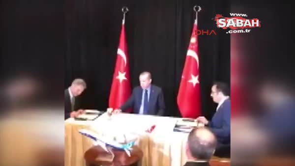 Cumhurbaşkanı Erdoğan THY - Boeing imza törenine katıldı