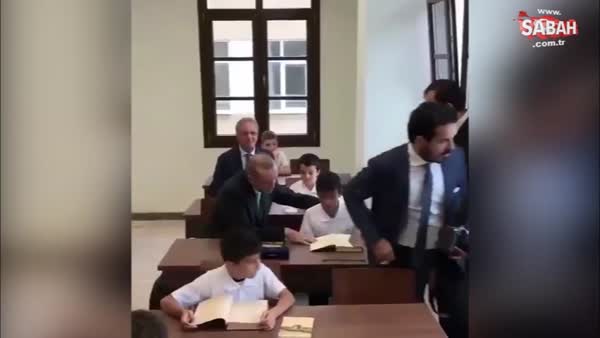 Erdoğan Kur'an-ı Kerim okuyan öğrencileri takip etti