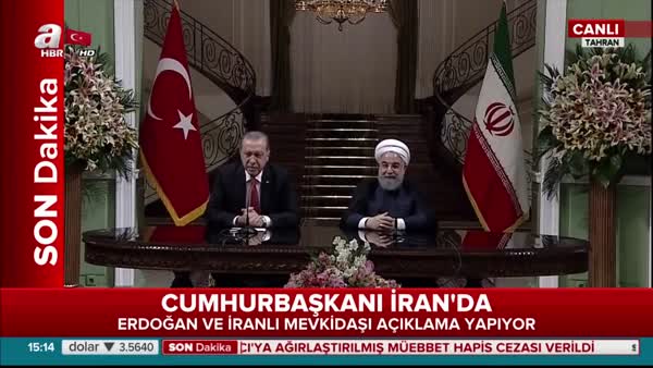 Cumhurbaşkanı Erdoğan ve İran Cumhurbaşkanı Ruhani’den ortak açıklama