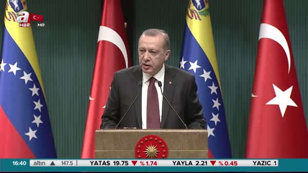 Cumhurbaşkanı Erdoğan ve Maduro ortak basın toplantısı düzenledi