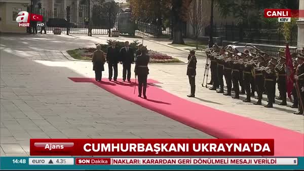 Cumhurbaşkanı Erdoğan'a Ukrayna'da coşkulu karşılama