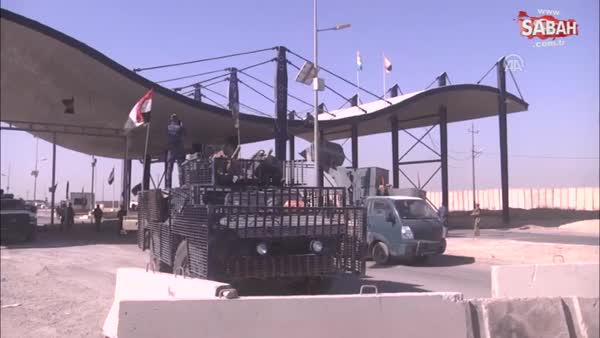Kontrol noktasındaki IKBY bayrağını  Irak güçleri böyle indirdi!