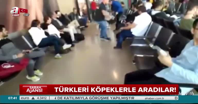 Avusturya polisi Türk yolcuları köpeklerle aradı!