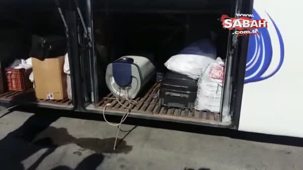 Yolcu otobüsündeki termosifonda 11 kilo esrar ele geçirildi