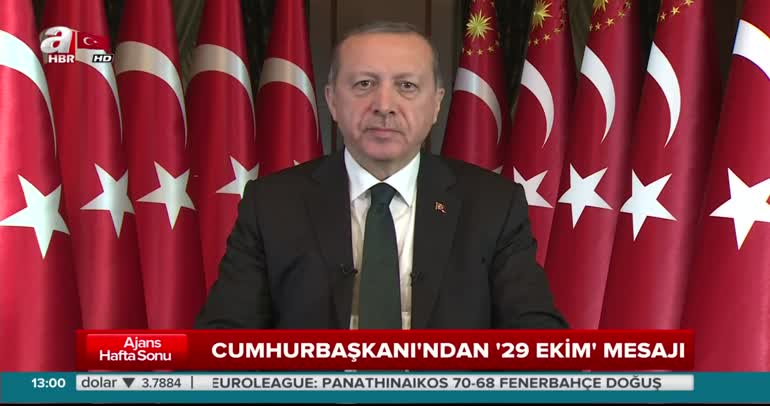 Cumhurbaşkanı Erdoğan'dan 29 Ekim mesajı