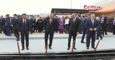 Cumhurbaşakanı Erdoğan Azerbaycan Bakü Tiflis  Kars Demiryolu açılış  törenine katıldı
