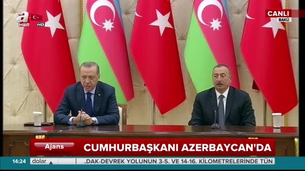 Cumhurbaşkanı Erdoğan'dan Azerbaycan'da önemli açıklamalar