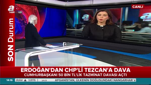 Cumhurbaşkanı Erdoğan'dan CHP'li Tezcan'a tazminat davası
