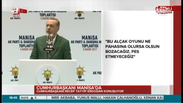 Erdoğan:Bu zatın bu ülkede birlik, dayanışma, kardeşlik gibi bir anlayışı yok