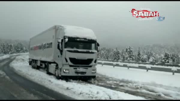 Seydişehir-Antalya karayolu kar nedeniyle ulaşıma kapandı