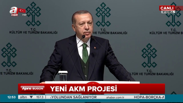 Cumhurbaşkanı Erdoğan, Yeni AKM tanıtım toplantısında konuştu