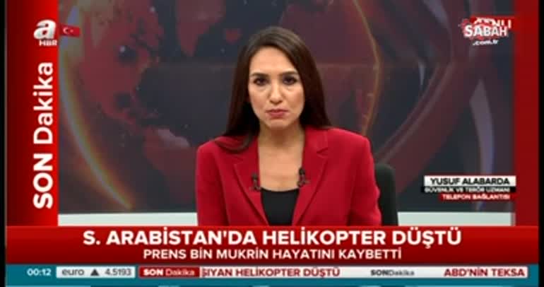 Suudi prens ve üst düzey yetkilileri taşıyan helikopter düştü