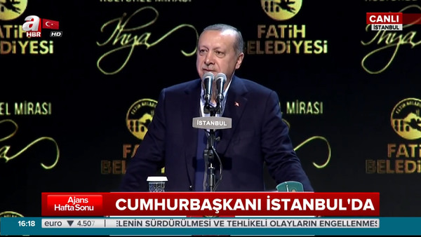 Cumhurbaşkanı Erdoğan Kültürel Mirası İhya Restorasyon Projeleri Tanıtım Programı'nda konuştu