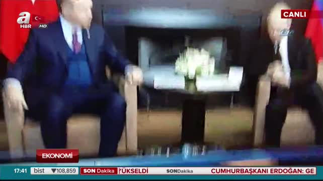 Erdoğan-Putin görüşmesi başladı