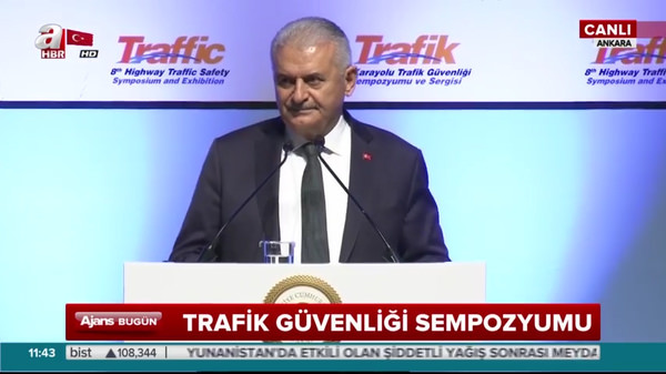 Başbakan Yıldırım Karayolu Trafik Güvenliği Sempozyumu'nda konuştu
